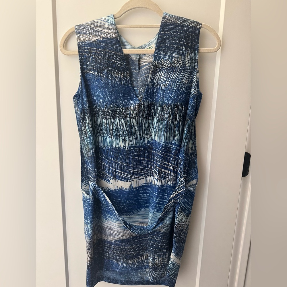 Kenzo Blue and White Patterned Dress